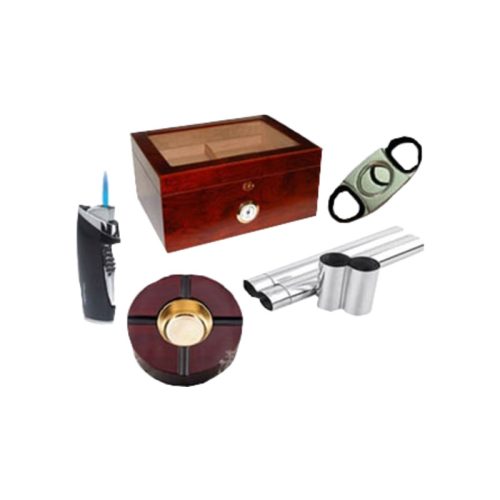 Milano Glass Top Humidor Kit